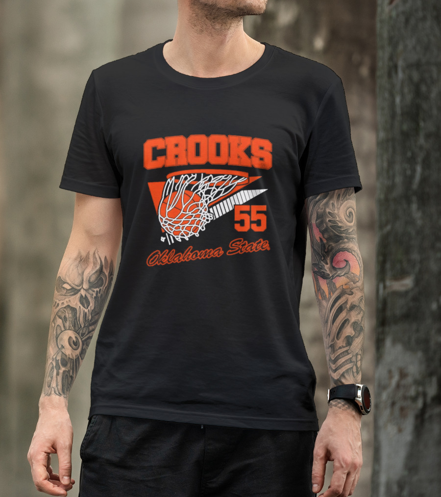 Crooks 55 Oklahoma State Basketball Swish T-Shirt