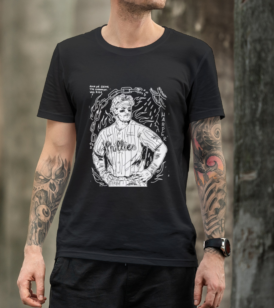 Paul Carpenter Bryce Harper Phillies Rain Or Shine The Snowman Will Rise T-Shirt