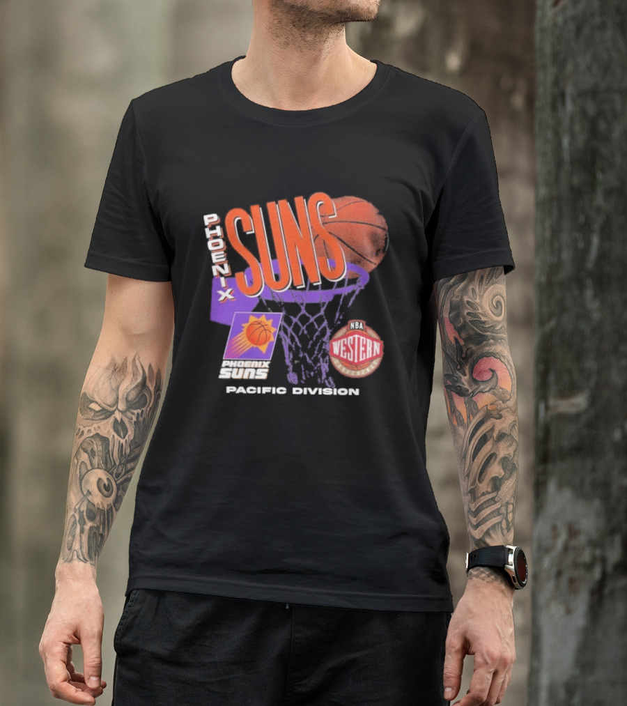 Phoenix Suns 90s Hardwood Classics Pacific Division NBA Western Conference T-Shirt