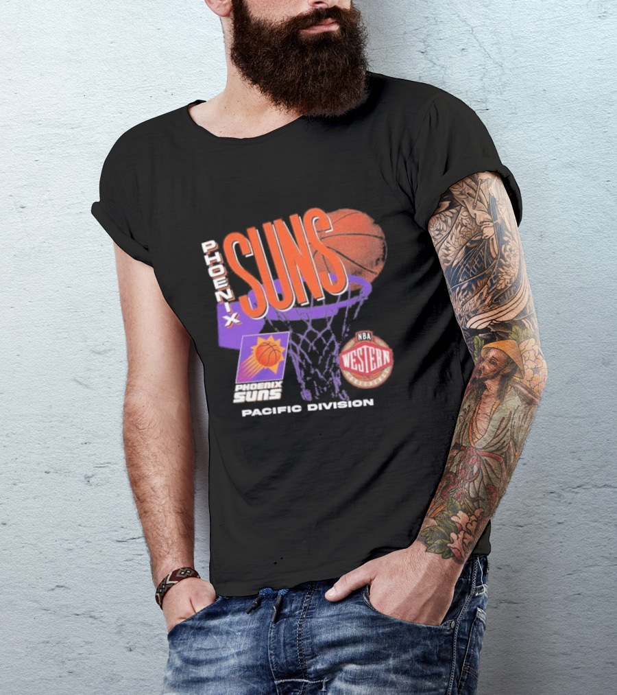 Phoenix Suns 90s Hardwood Classics Pacific Division NBA Western Conference T-Shirt