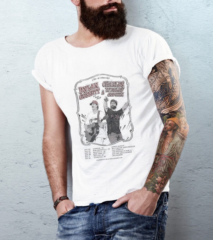 Dylan Gossett Charles Wesley Godwin 2026 National Tour Dates T-Shirt