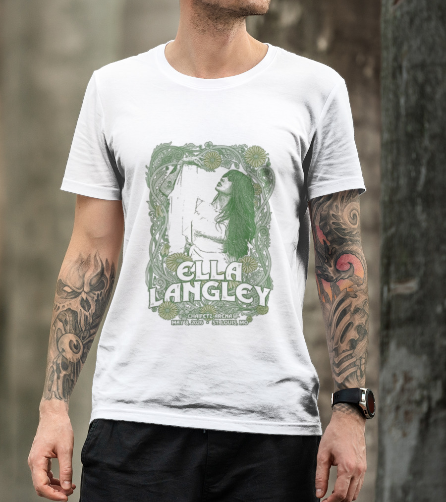 Ella Langley St. Louis Tour May 8 2026 Flowers And Guitar T-Shirt