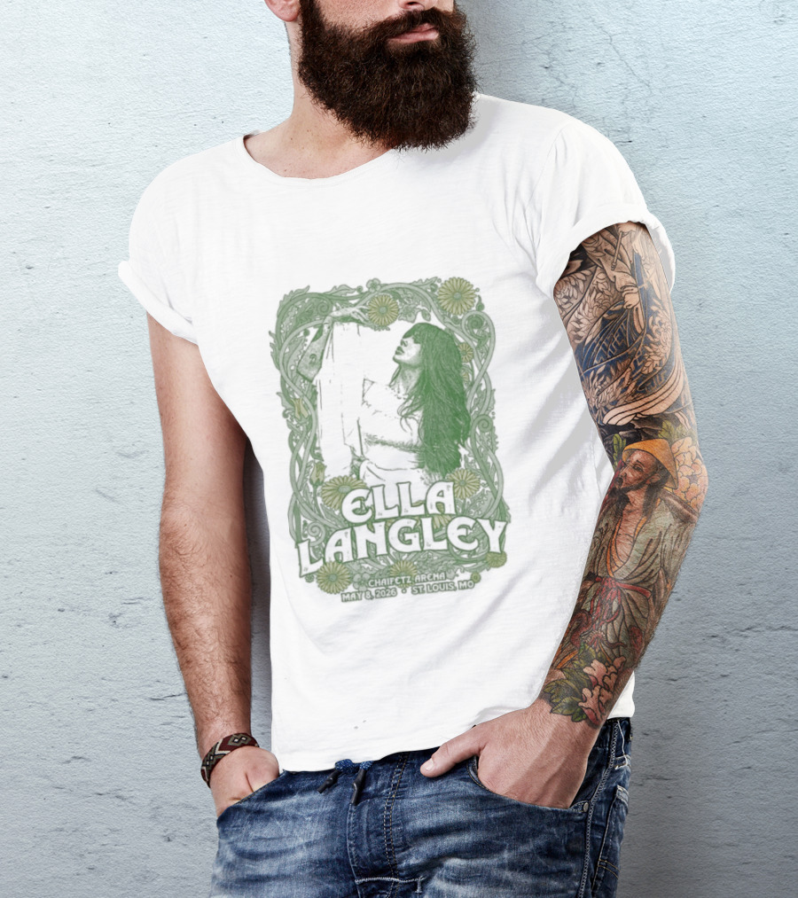 Ella Langley St. Louis Tour May 8 2026 Flowers And Guitar T-Shirt