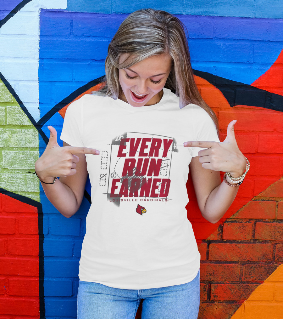 Louisville Cardinals Every Run Earned 2026 Postseason Dugout T-Shirt