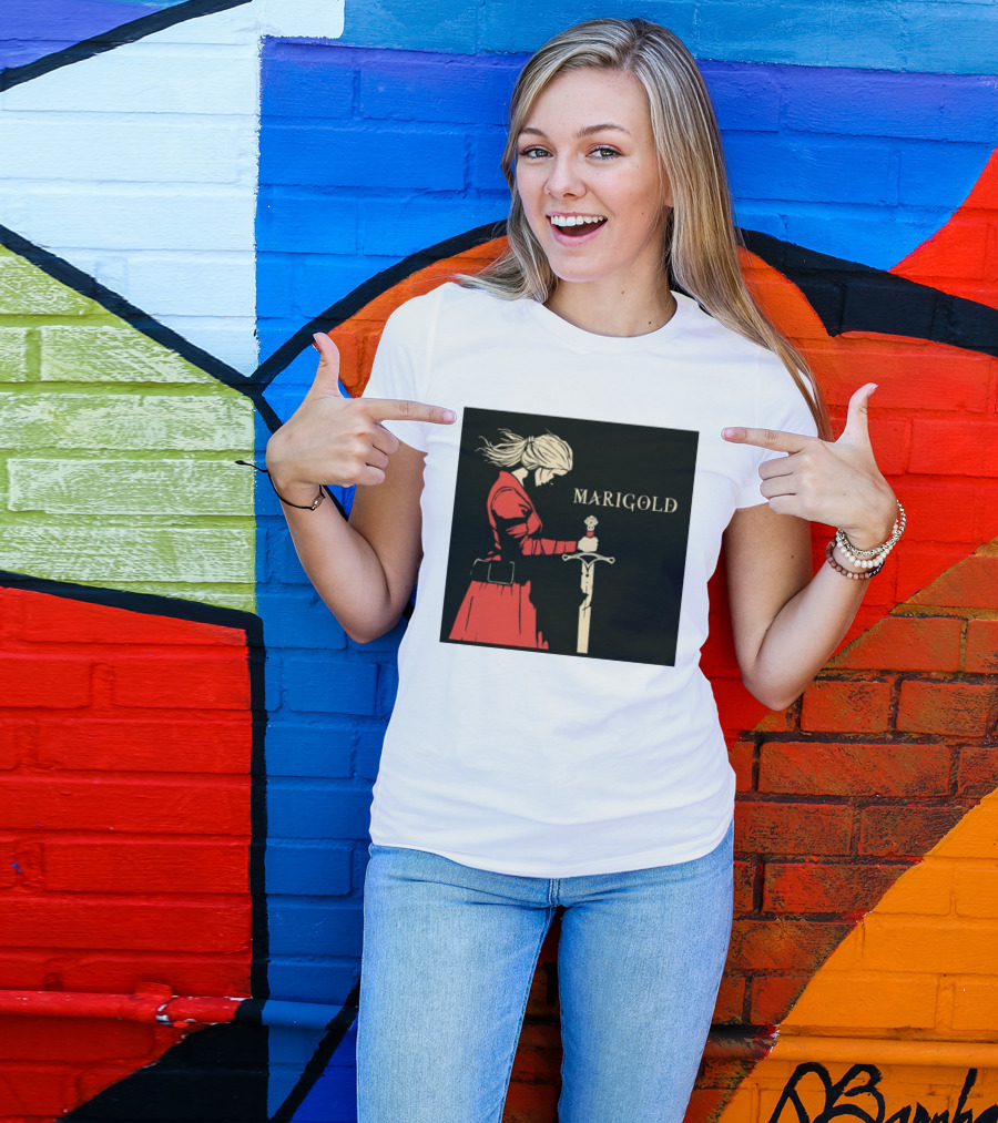 Marigold Witch Bolt Warrior Woman With Sword T-Shirt
