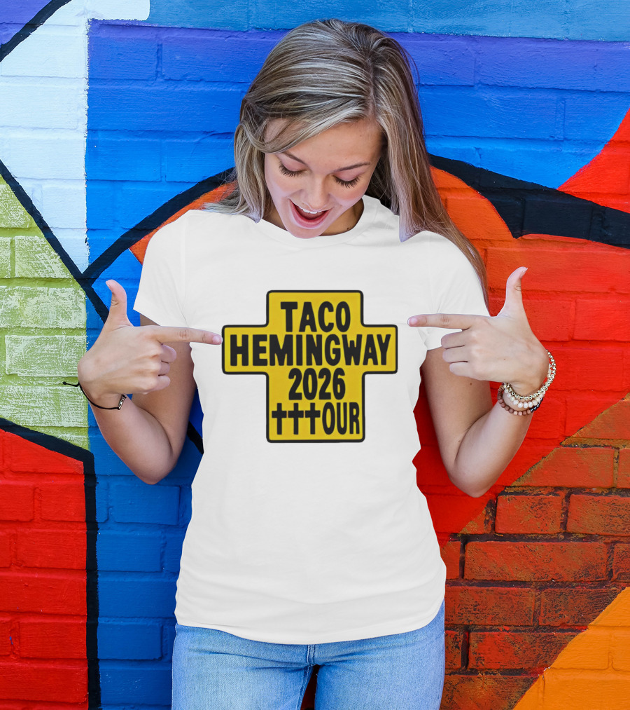 Taco Hemingway 2026 Tour Cross Symbol With Triple Crosses T-Shirt