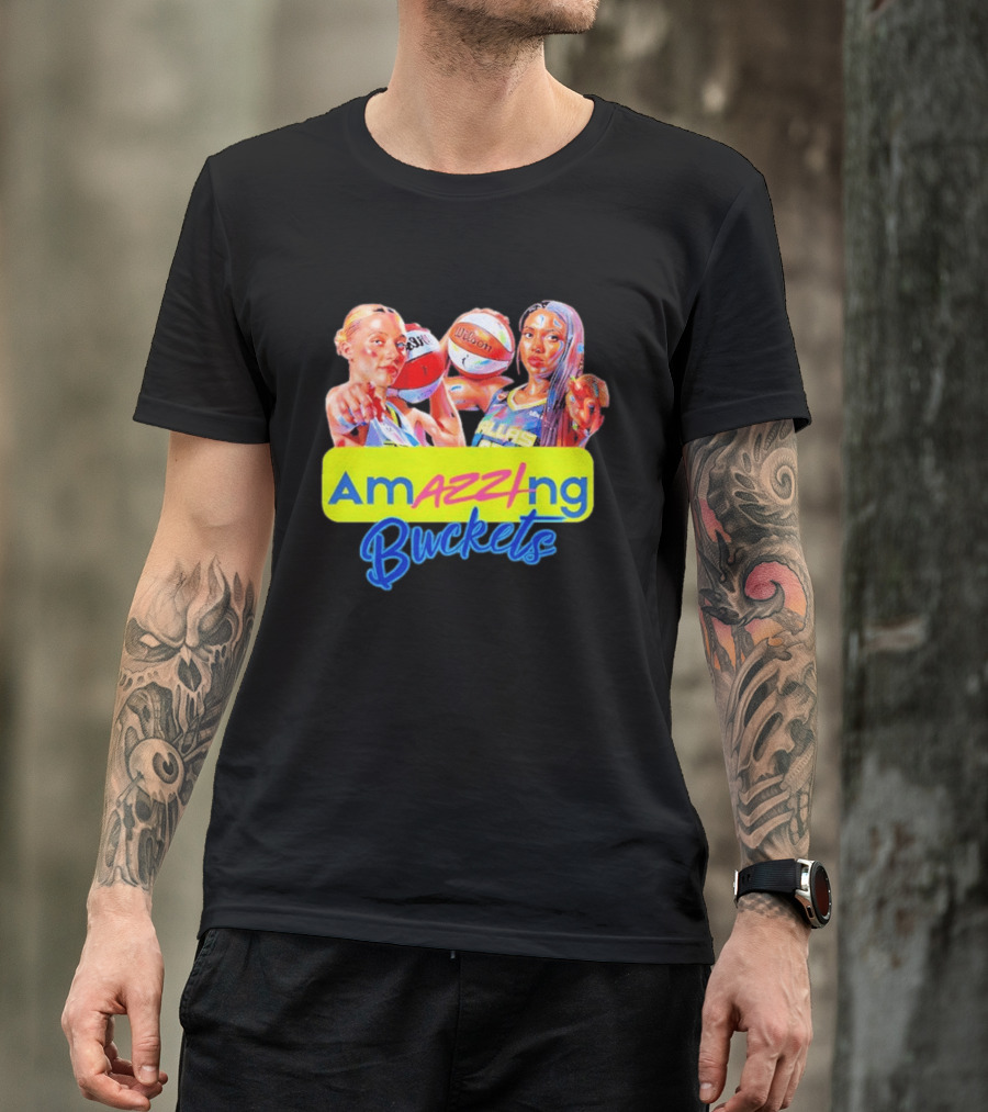 Amazzing Buckets Paige Bueckers Azzi Fudd Dallas Wings Basketball T-Shirt