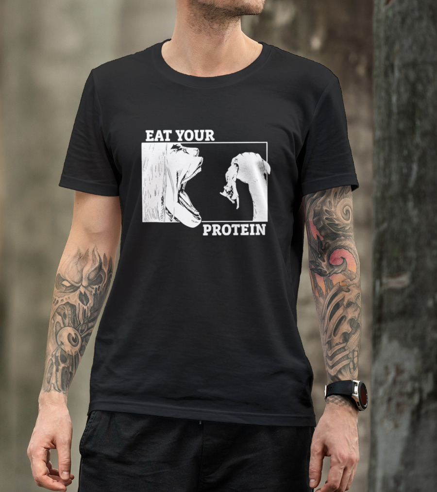 Attack On Titan Eat Your Protein Anime Eaten Scene T-Shirt