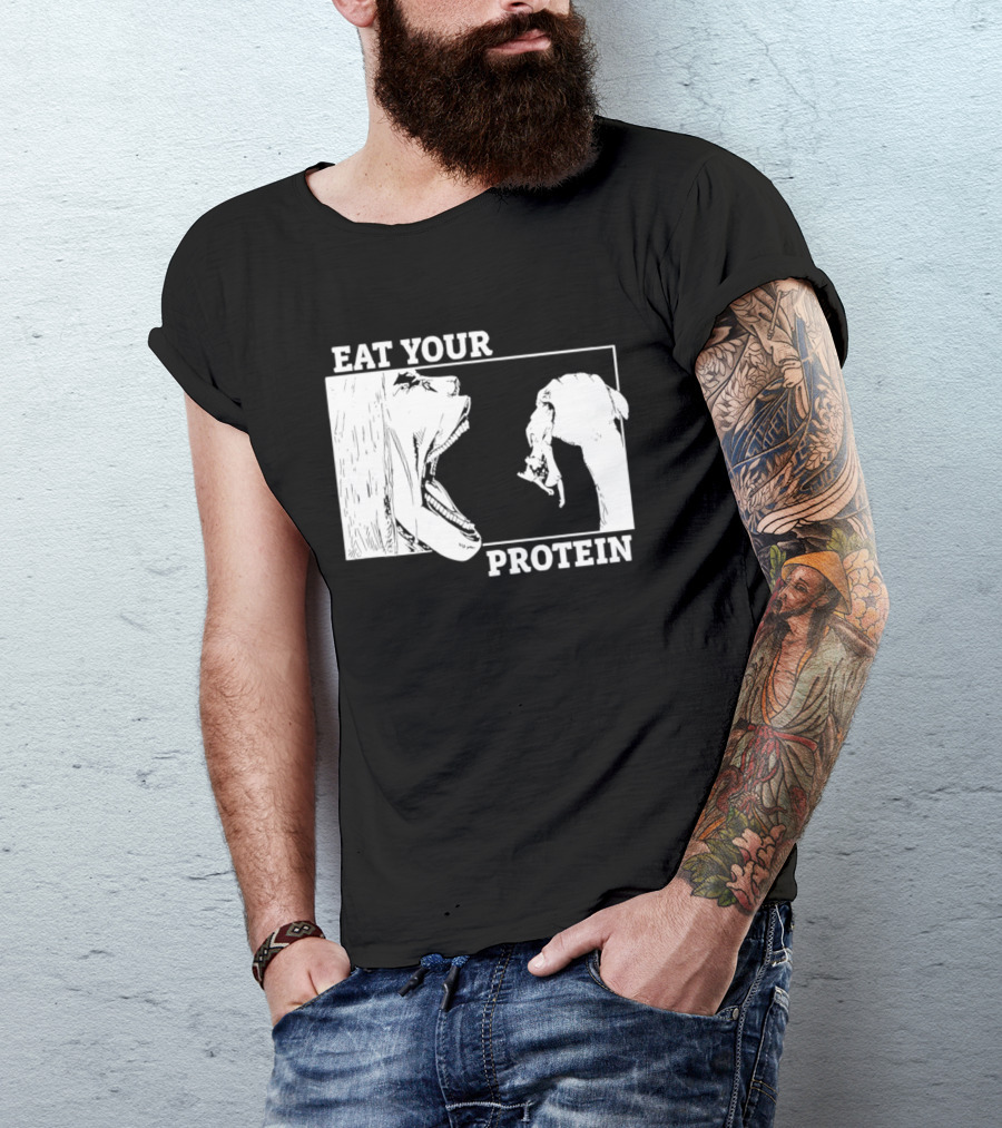 Attack On Titan Eat Your Protein Anime Eaten Scene T-Shirt