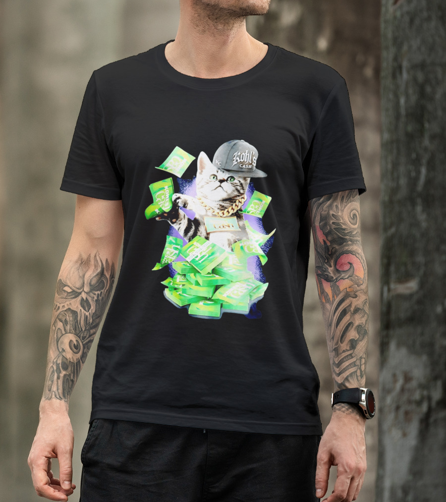 Cats Love Kohl's Cash KC Cap And Gold Chain T-Shirt