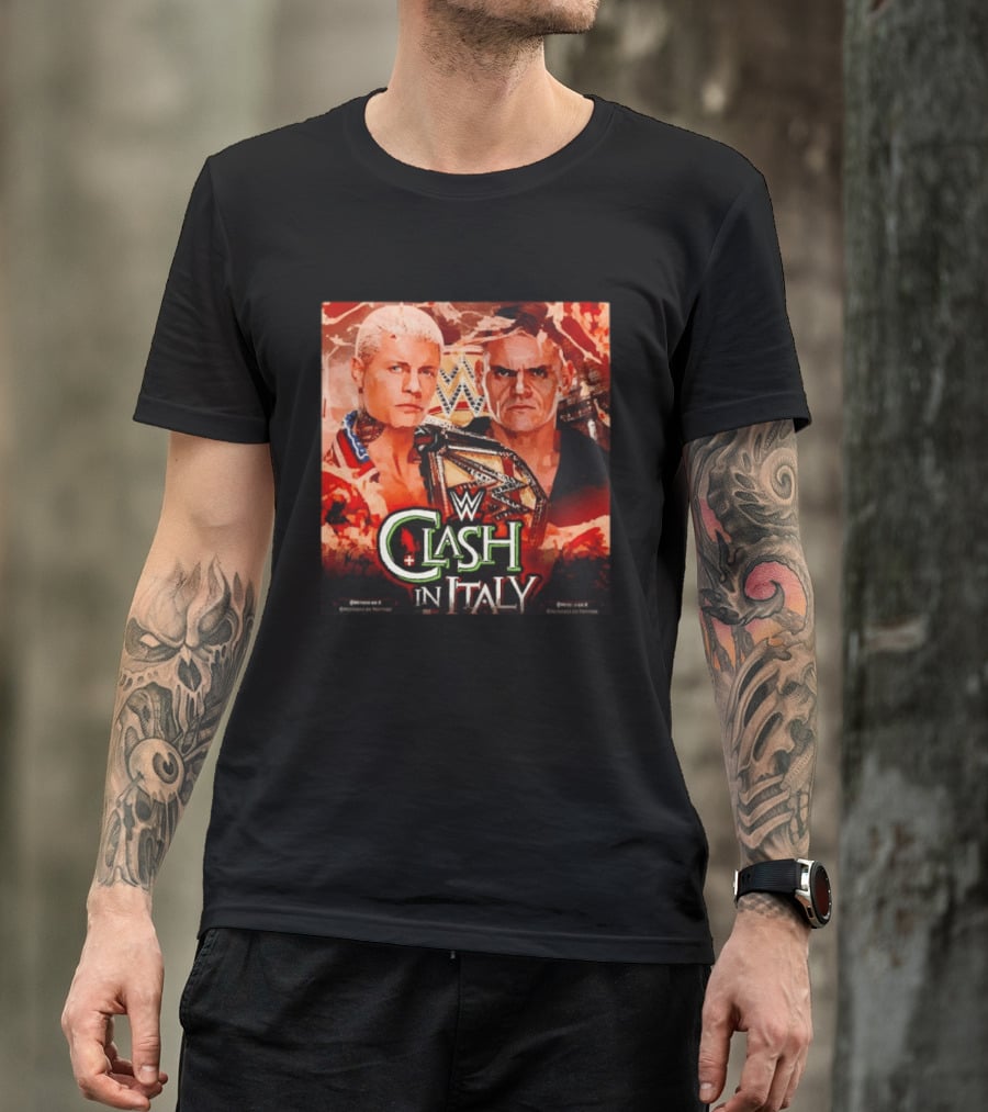 WWE Clash In Italy Cody Rhodes Vs Gunther May 31 Event T-Shirt