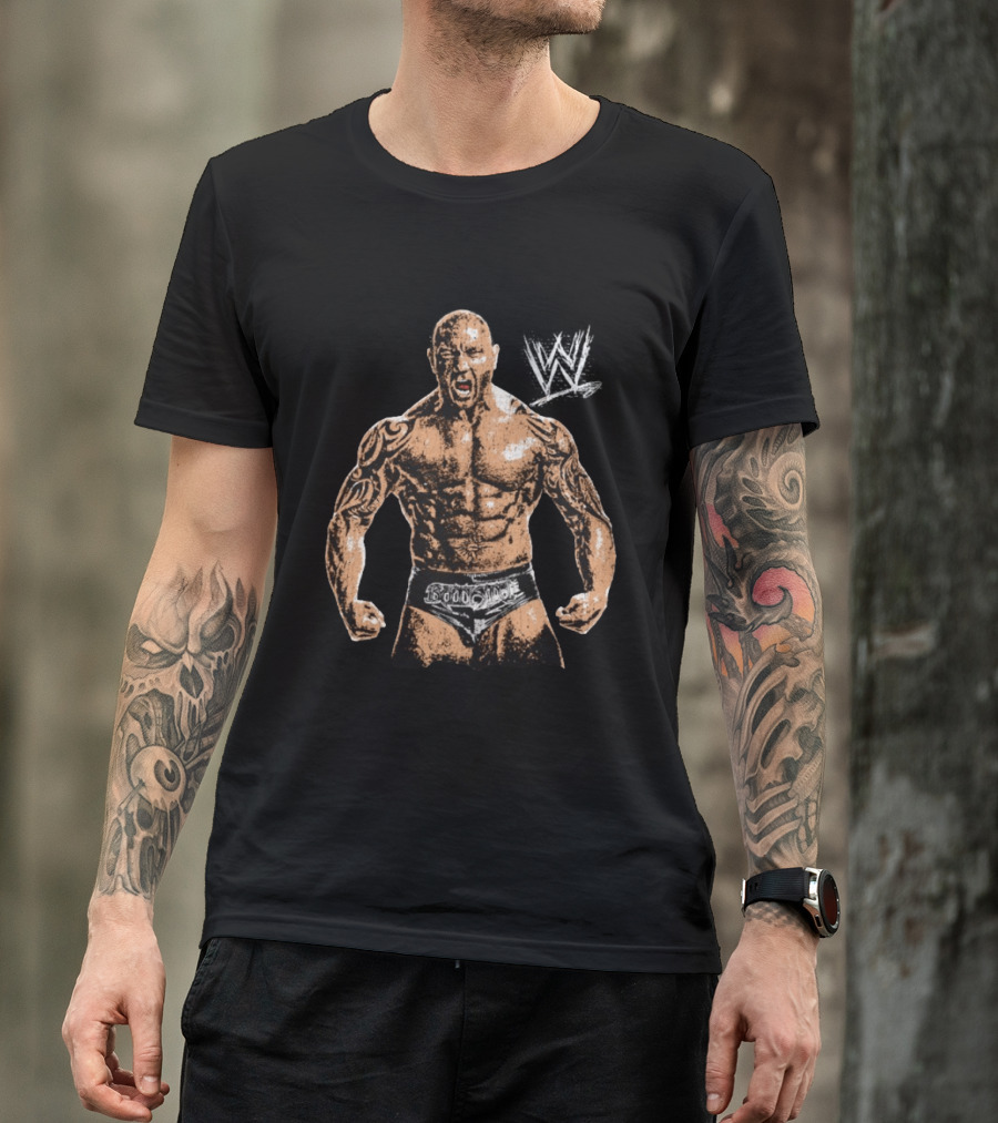 Dave Bautista WWE Superstar With Iconic Tattoo T-Shirt