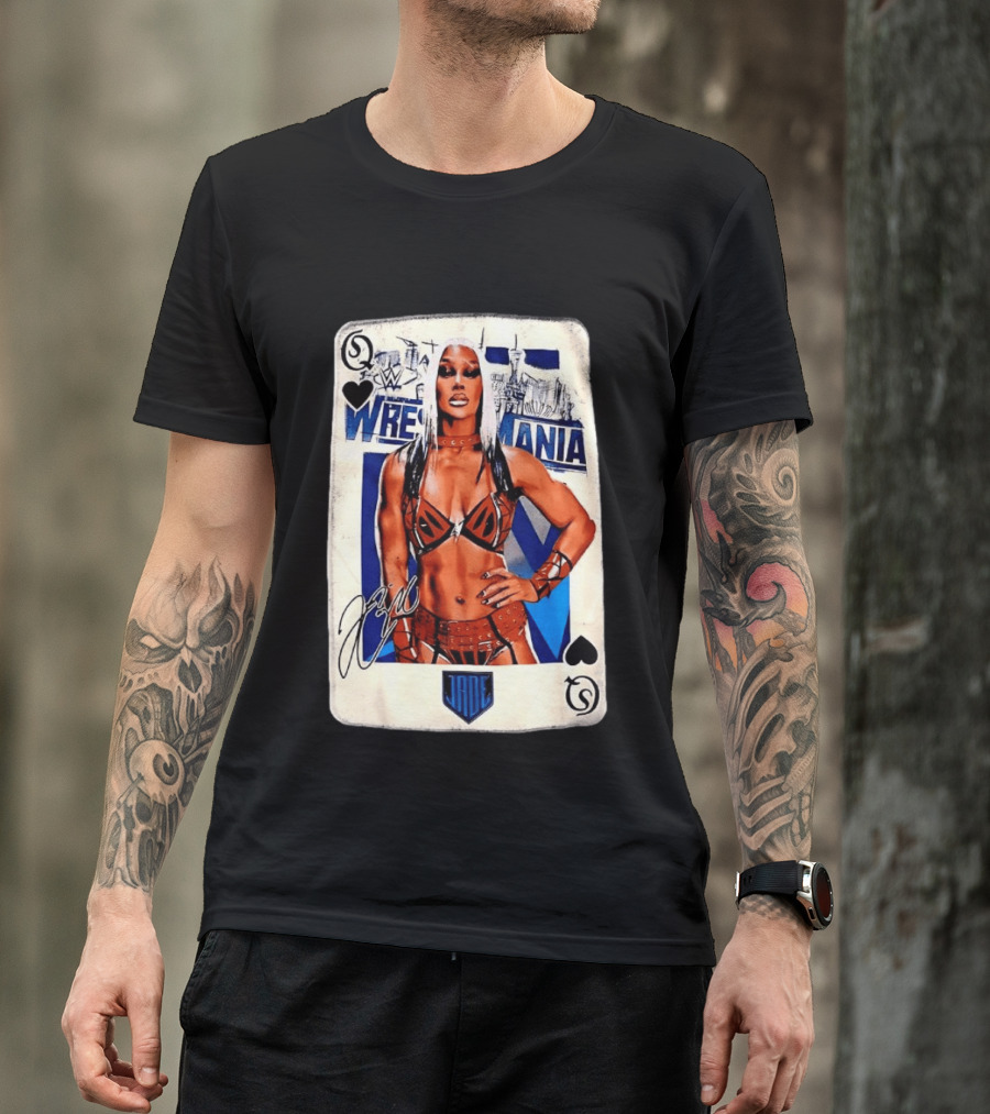WrestleMania Jade Cargill WWE Playing Card Image T-Shirt