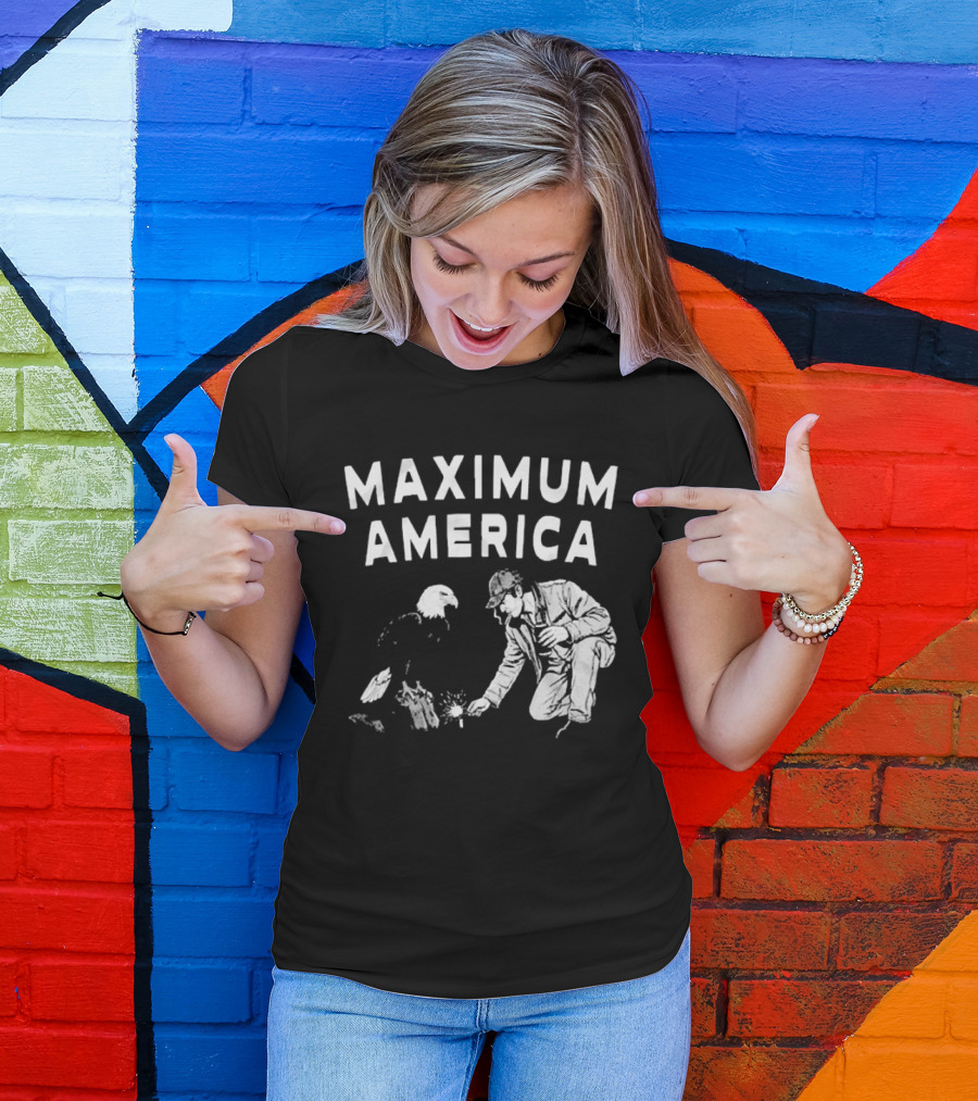 Maximum America Bald Eagle Iconic Patriotic T-Shirt