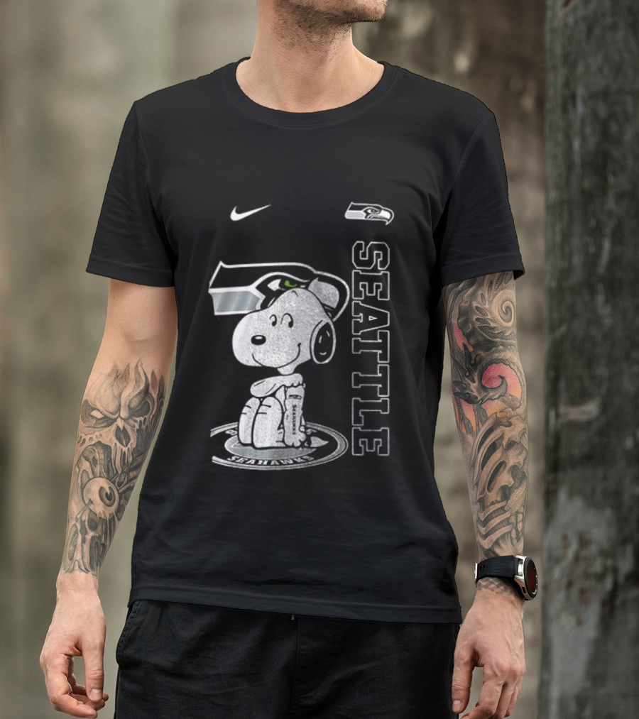 Nike Seattle Seahawks Snoopy Thank You For The Memories T-Shirt