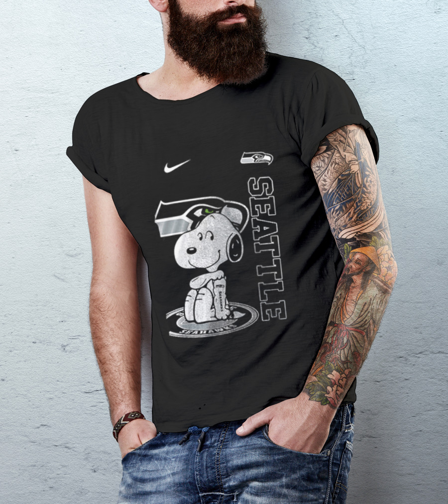 Nike Seattle Seahawks Snoopy Thank You For The Memories T-Shirt