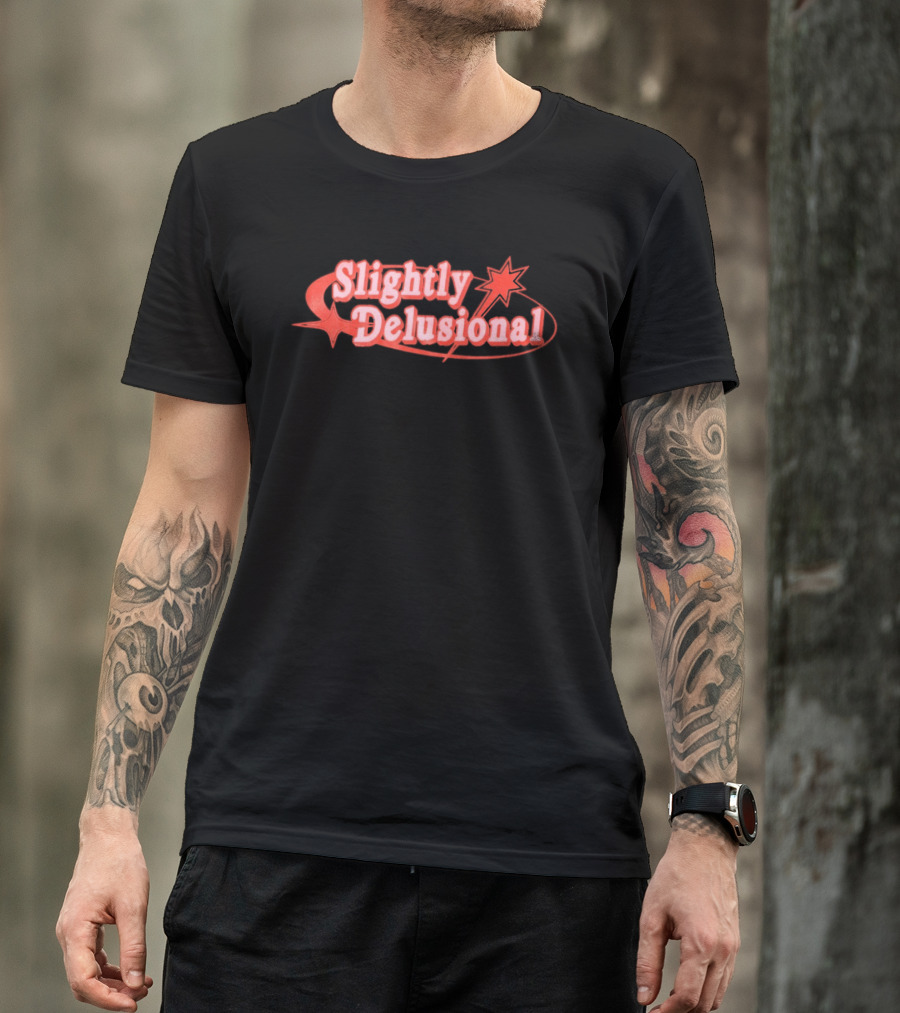 Slightly Delusional Whimsical Star Design With Swirling Orbit T-Shirt
