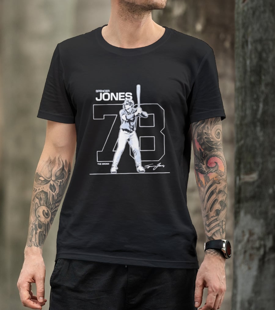 Spencer Jones 78 New York Yankees Baseball Debut T-Shirt