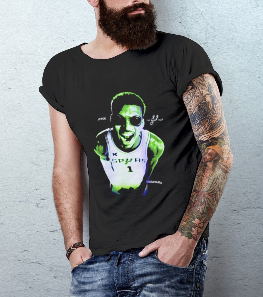 The Alien Victor Wembanyama Spurs X Files Mashup Paranormal Basketball T-Shirt