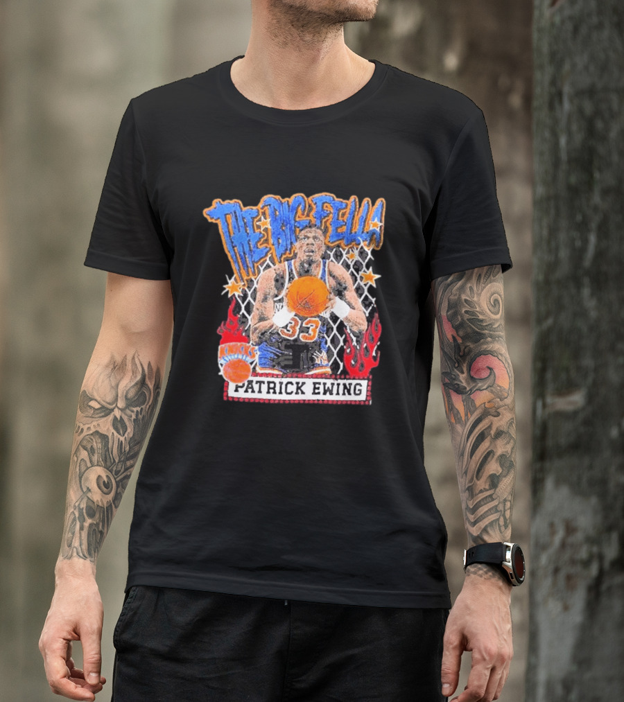 The Big Fella Patrick Ewing 33 New York Knicks Basketball Legend T-Shirt