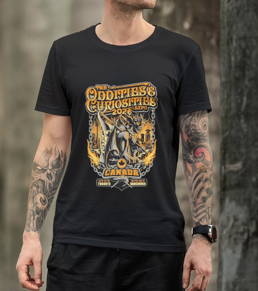 The Oddities & Curiosities Expo 2026 Canada Toronto Vancouver Gargoyle T-Shirt