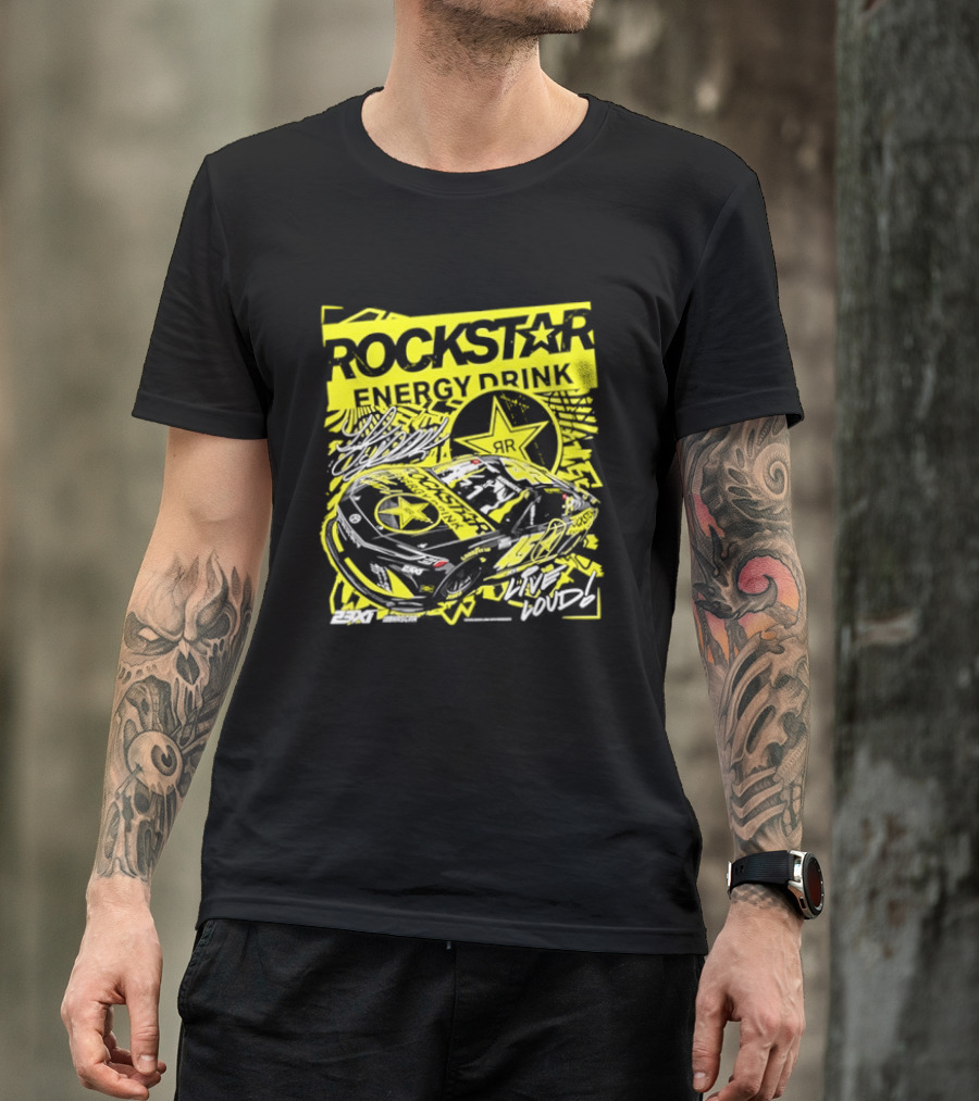 Tyler Reddick 23XI Racing Rockstar Energy Drink Car T-Shirt