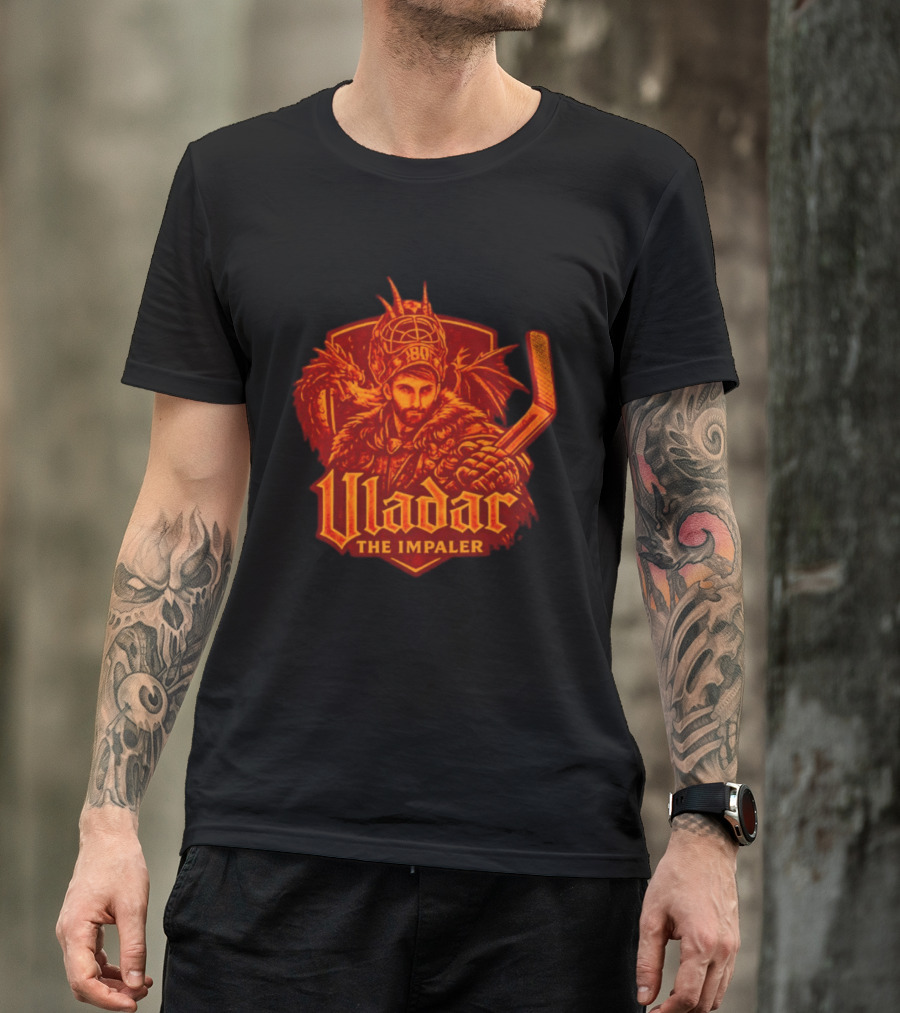Vladar The Impaler Dan Vladar Hockey Goalie Dragon Warrior T-Shirt