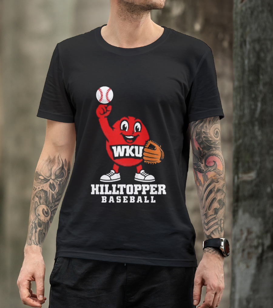 WKU Hilltopper Baseball Mascot With Glove And Ball T-Shirt