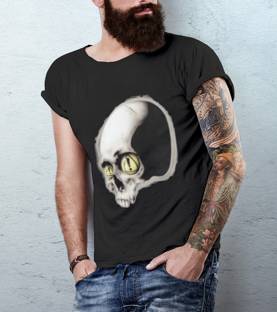 Yeat Dangerous Summer Skull Graphic With Distorted 3D Effect T-Shirt