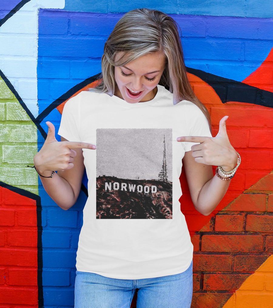 Norwood Hills Sign Parody Hollywood Hills T-Shirt