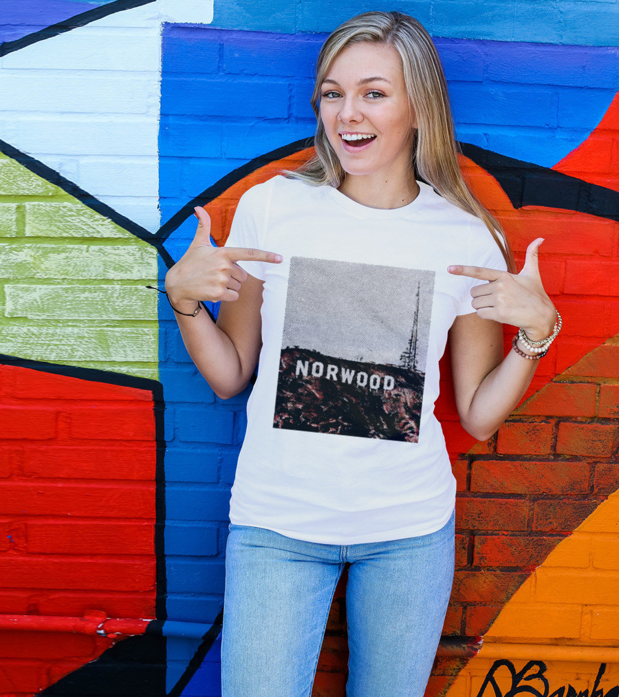 Norwood Hills Sign Parody Hollywood Hills T-Shirt