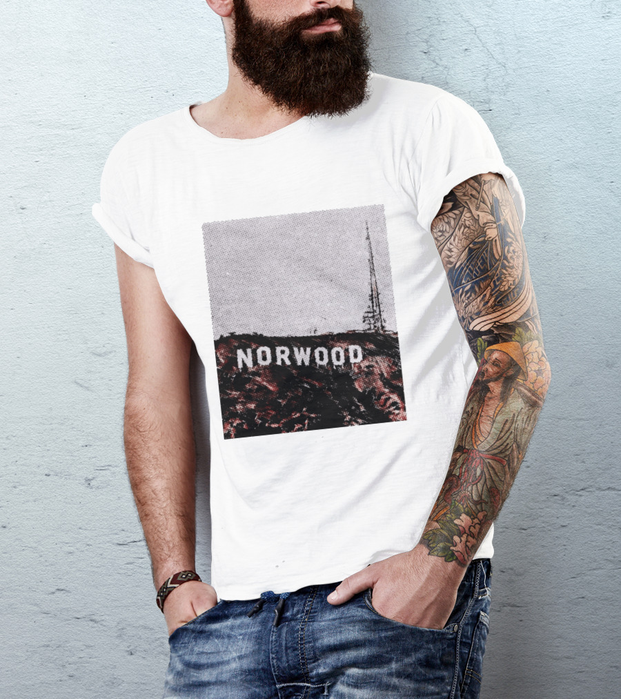 Norwood Hills Sign Parody Hollywood Hills T-Shirt