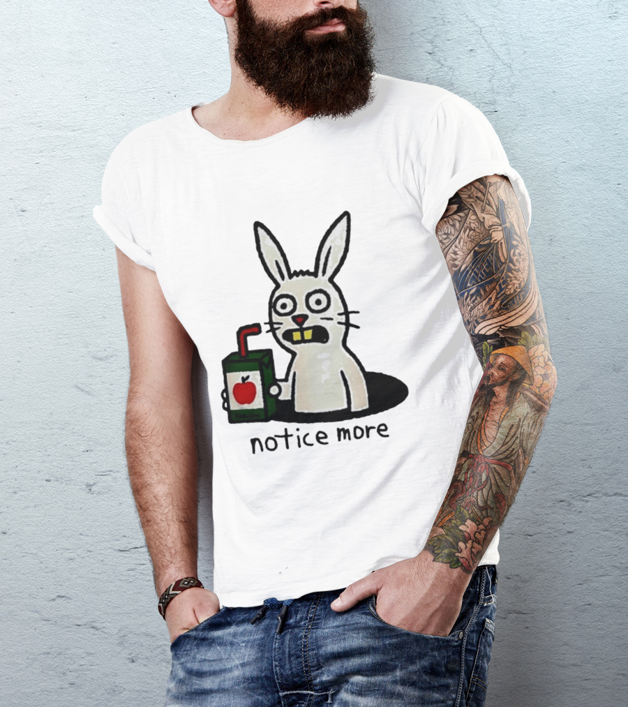 Notice Forbidden Apple Juice Box Bunny T-Shirt
