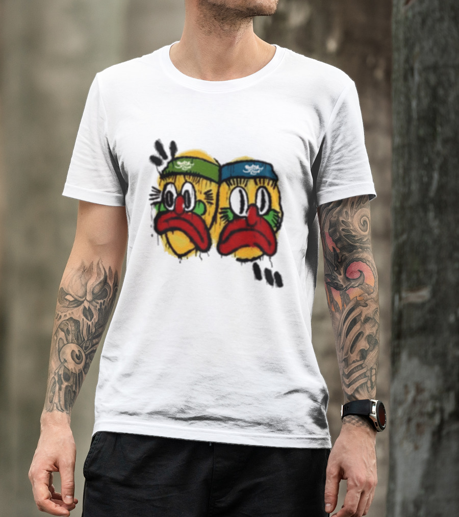 Rolling Loud RL X RL Slawn Jester Two Sad Faces Headbands T-Shirt