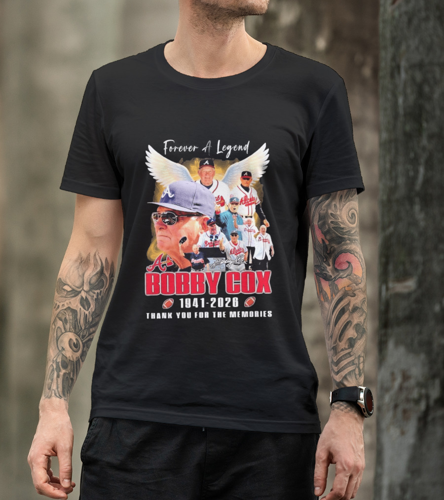 Bobby Cox 1941 2026 Atlanta Baseball Legend Thank You For The Memories T-Shirt