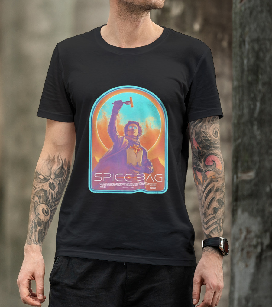 Dune Spice Bag Sci Fi Parody Pop Culture T-Shirt