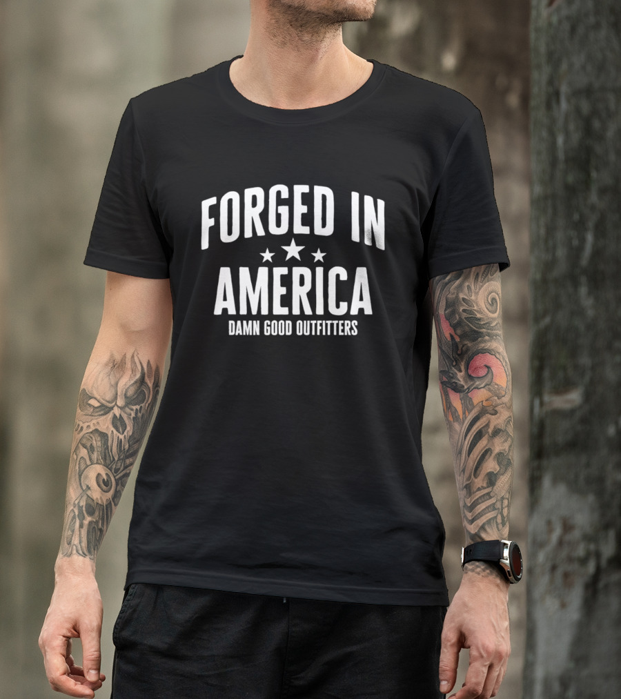Forged In America Damn Good Outfitters Three Stars T-Shirt