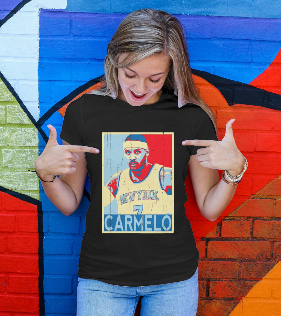 New York Knicks Carmelo Anthony 7 NBA T-Shirt