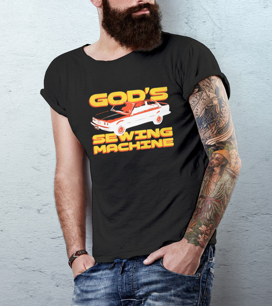 God's Sewing Machine BMW E3 Iconic Car T-Shirt