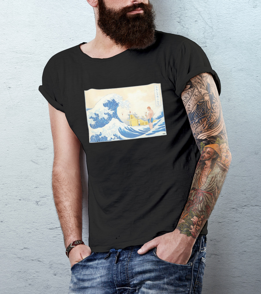 The Great Wave Salthill Swimmer And Diving Board Scene T-Shirt