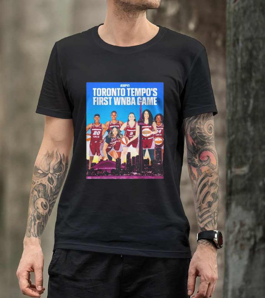 Toronto Tempos First WNBA Game ESPN Basketball Team Event T-Shirt
