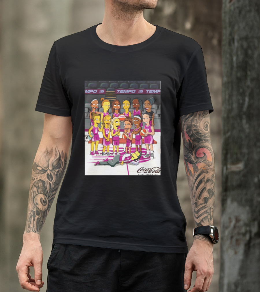 Toronto Tempo WNBA Coca Cola Coliseum The Simpsons Basketball Team T-Shirt