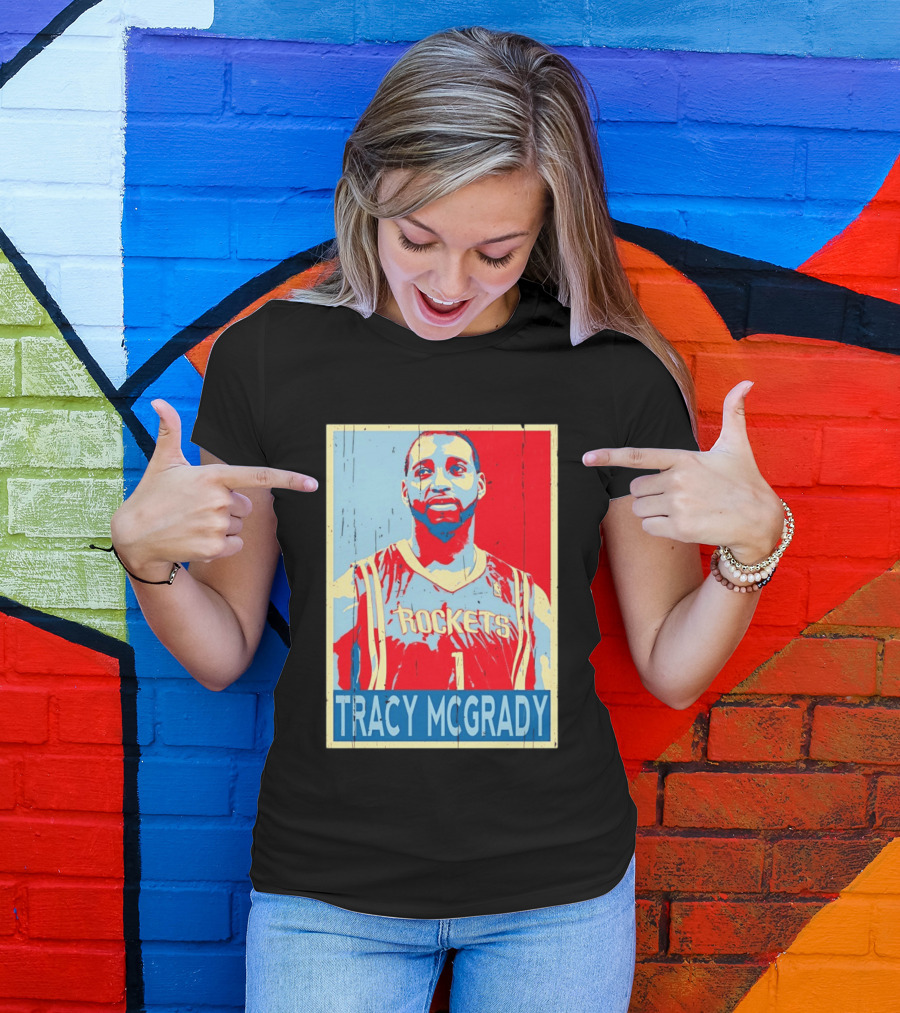 Tracy McGrady Rockets Houston NBA Basketball T-Shirt