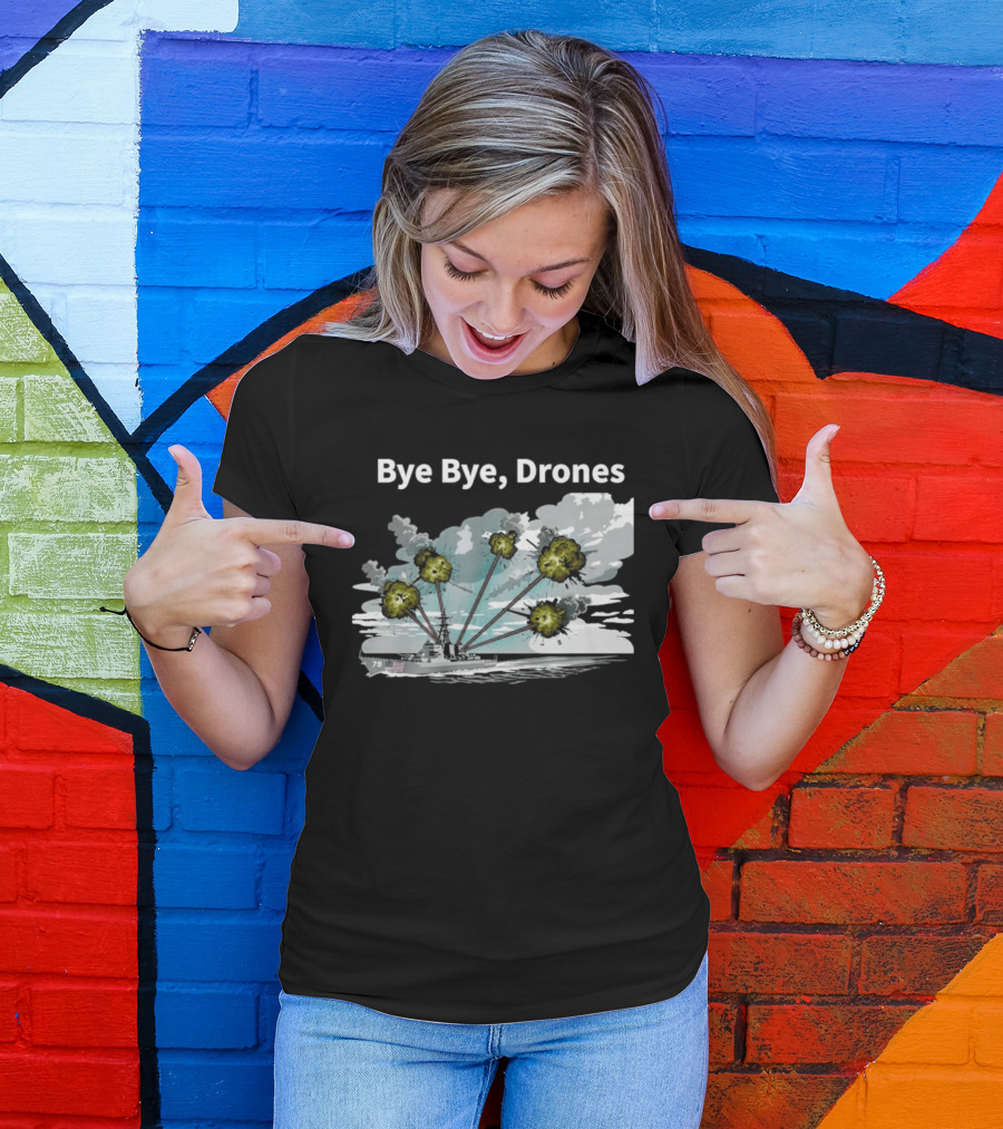 Bye Bye Drones Yellow Flower Cloud T-Shirt