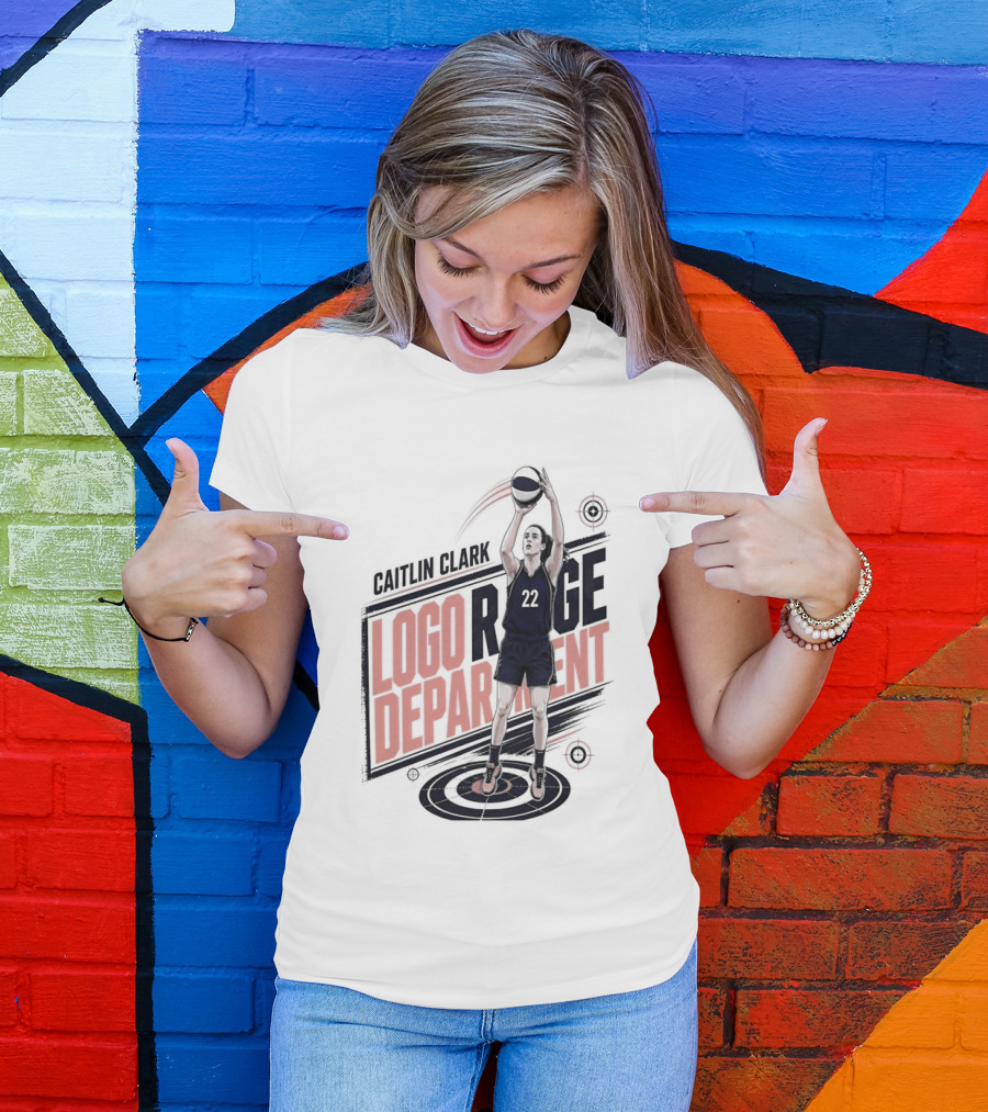 Caitlin Clark 22 Indiana Fever WNBA Logo Range Department T-Shirt