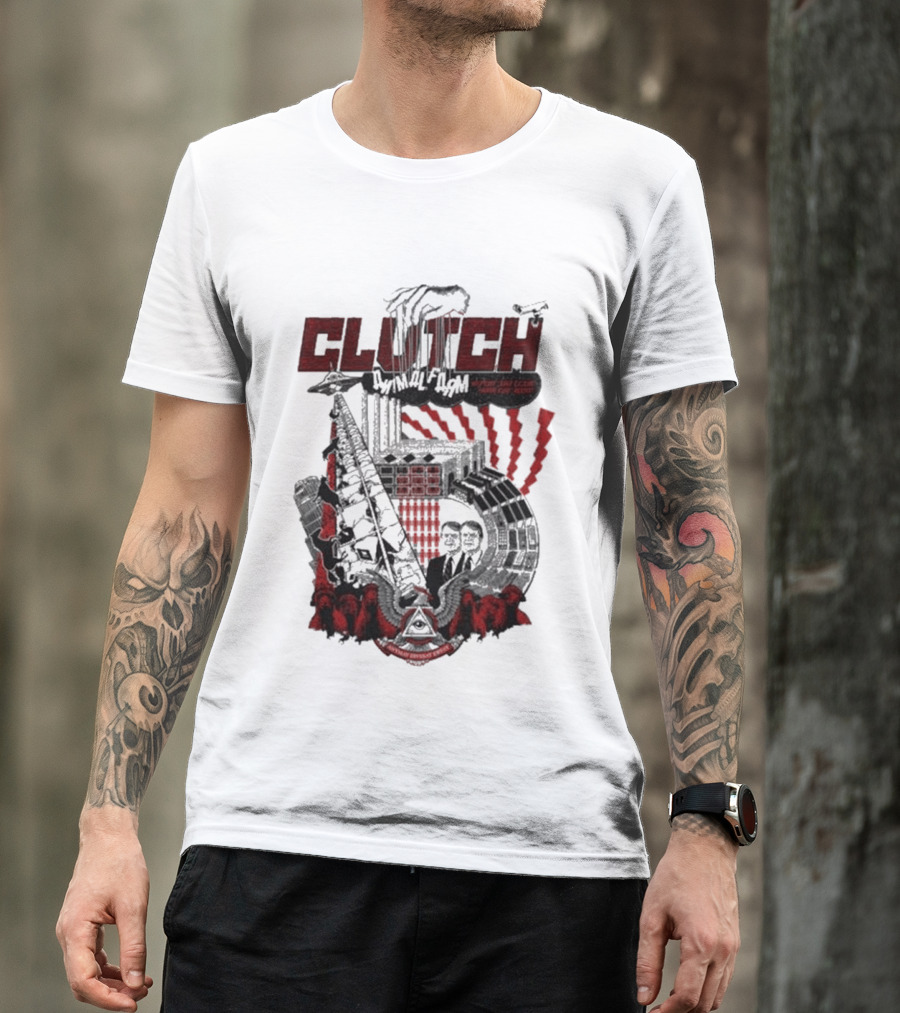 CLUTCH Animal Farm Orwellian Imagery With Windmill And Pig Revolution T-Shirt