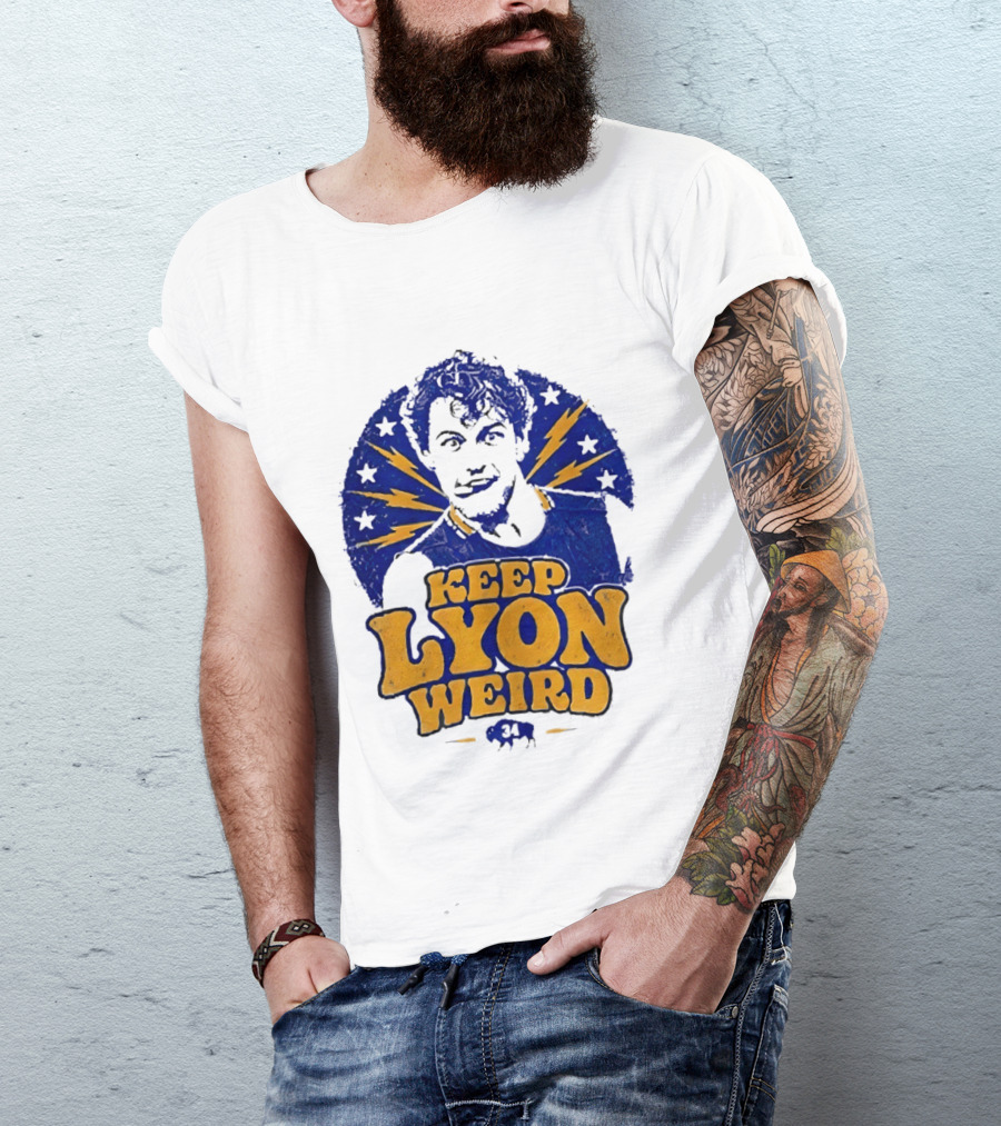 Keep Lyon Weird Hockey Player 34 Buffalo Sabres Lightning Stars T-Shirt