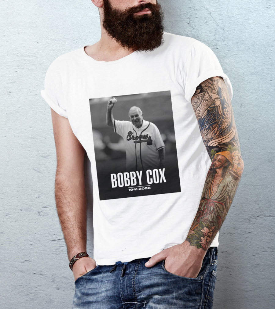 Bobby Cox Braves 1941 2026 Commemorative T-Shirt
