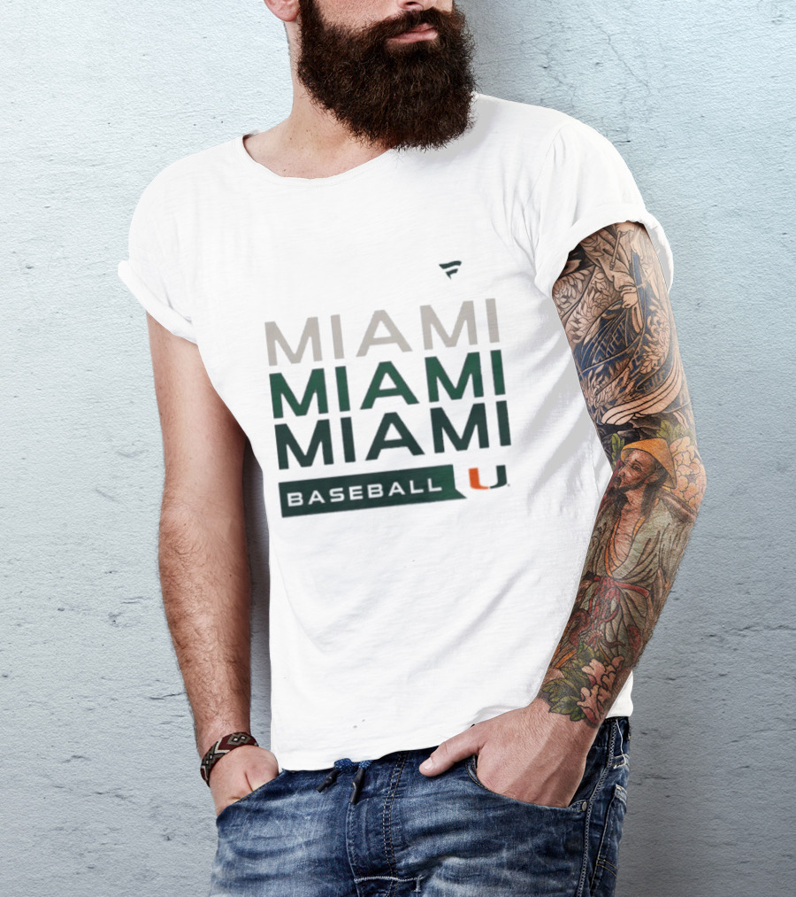 Miami Hurricanes Baseball Hype Tri Blend Miami U T-Shirt