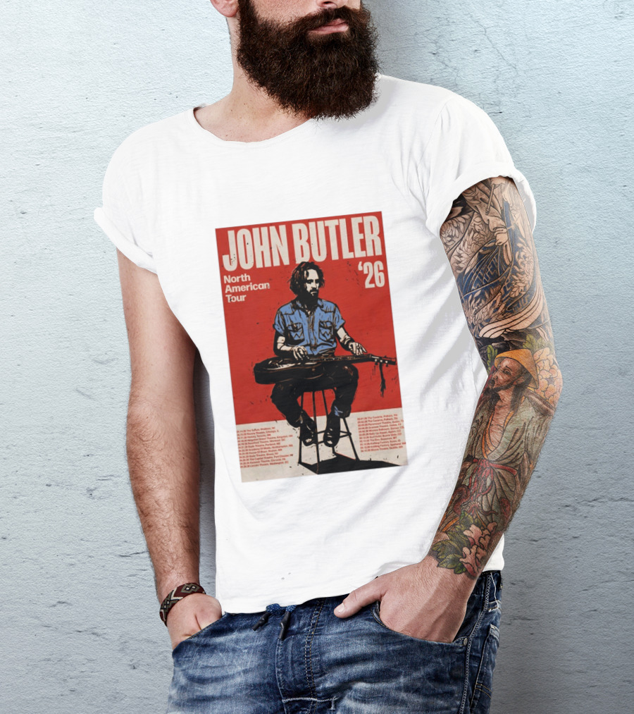 John Butler North American Tour 2026 Shows T-Shirt
